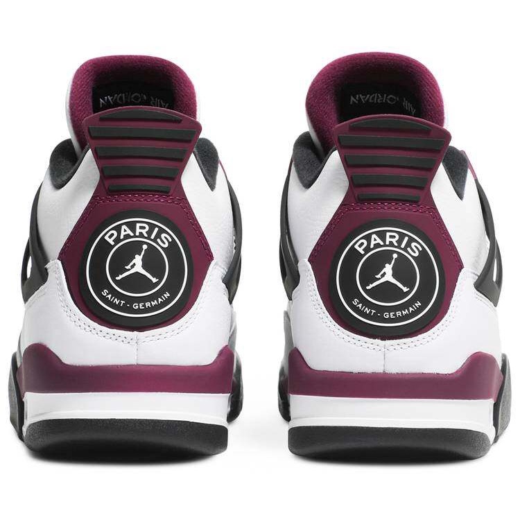 แท้ ✨ Nike Air Jordan 4 Retro Paris Blue รองเท้ากีฬาแฟชั่นคลาสสิก - สีขาว สีม่วง