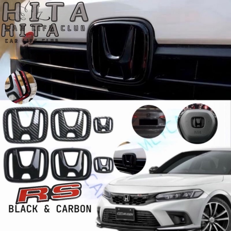 Honda CIVIC FE โลโก้ EMBLEM สีดํา คาร์บอน