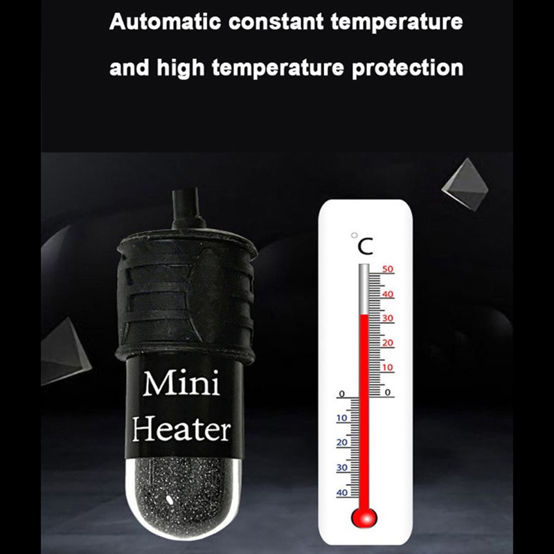 18-34 ° C Mini Aquarium Thermostat Aquarium เครื่องทําความร้อน Submersible ปรับอุณหภูมิชาร์จ USB - รูปที่ 4