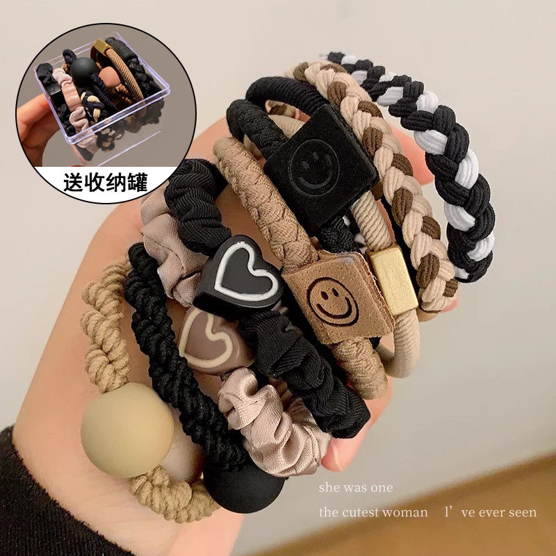[ฟรีของขวัญ ติดตามร้านค้า แถมฟรีหนึ่งชิ้น] ยางรัดผมหางม้า ยืดหยุ่นสูง ทนทาน สีกาแฟ แฟชั่นฤดูใบไม้ร่วง ฤดูหนาว สําหรับผู้หญิง 2023