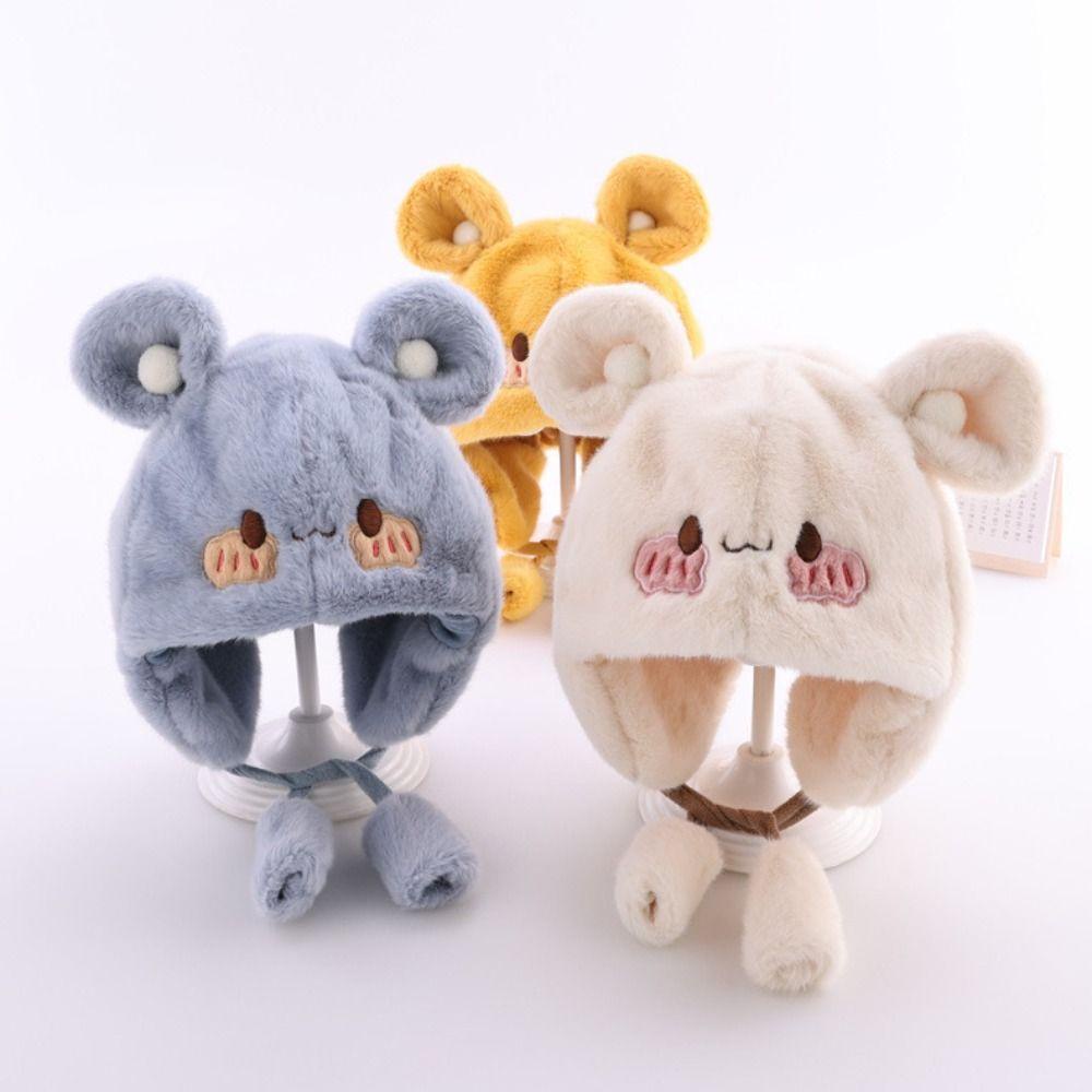 Blliss เด็กทารกตุ๊กตาหมวก,นุ่มการ์ตูนฤดูใบไม้ร่วงหมวกฤดูหนาว,เด็กหมวกหนา Earmuff ป้องกันหู Bonnet เด็กทารกเด็ก - รูปที่ 4