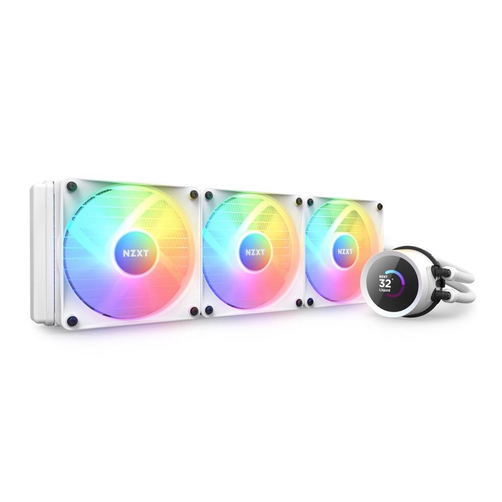 NZXT Kraken RGB 360mm AIO RGB CPU Liquid Cooler - LCD Display - 3 x F120RGB