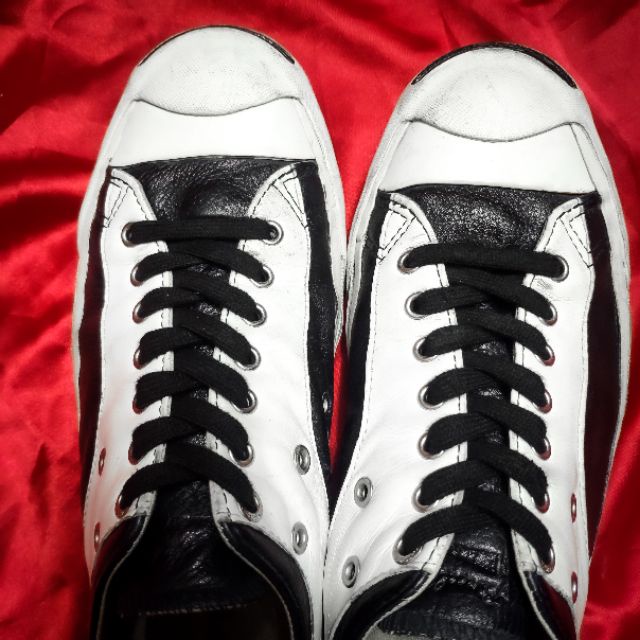 Converse Jack Purcell Rally 
Black/White Leather  (Japan Editions) แฟชั่น