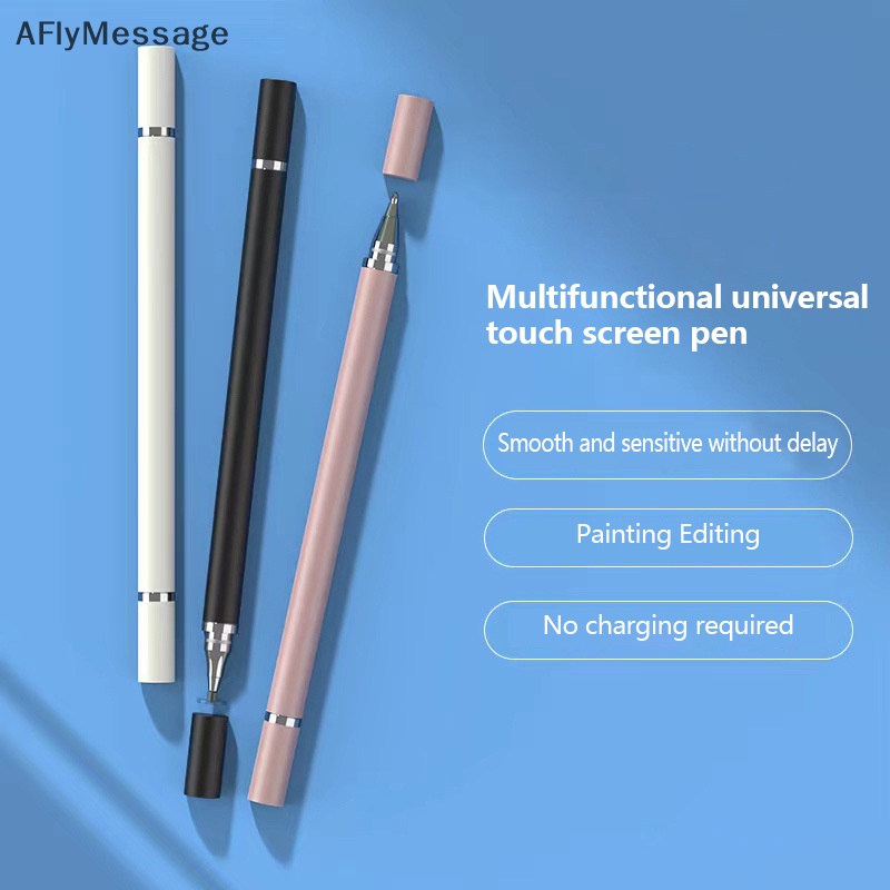 Afl 2 In 1 ปากกาสไตลัส สําหรับโทรศัพท์มือถือ แท็บเล็ต ทัชสกรีน Samsung Android โทรศัพท์มือถือ หน้าจอ ดินสอ TH
