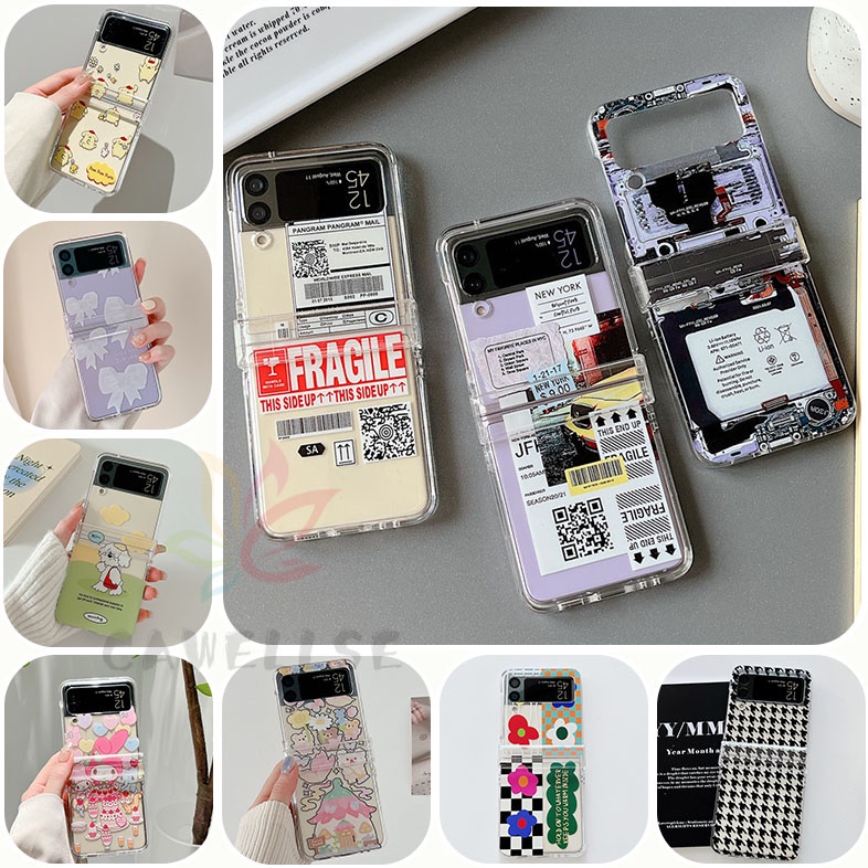 เคสโทรศัพท์มือถือ PC แข็ง กันกระแทก พิมพ์ลายการ์ตูนหมีน่ารัก สําหรับ Samsung Galaxy Z Flip 4 Z Flip 3 5G Z Flip 4 Zflip3 Z FOld4 3