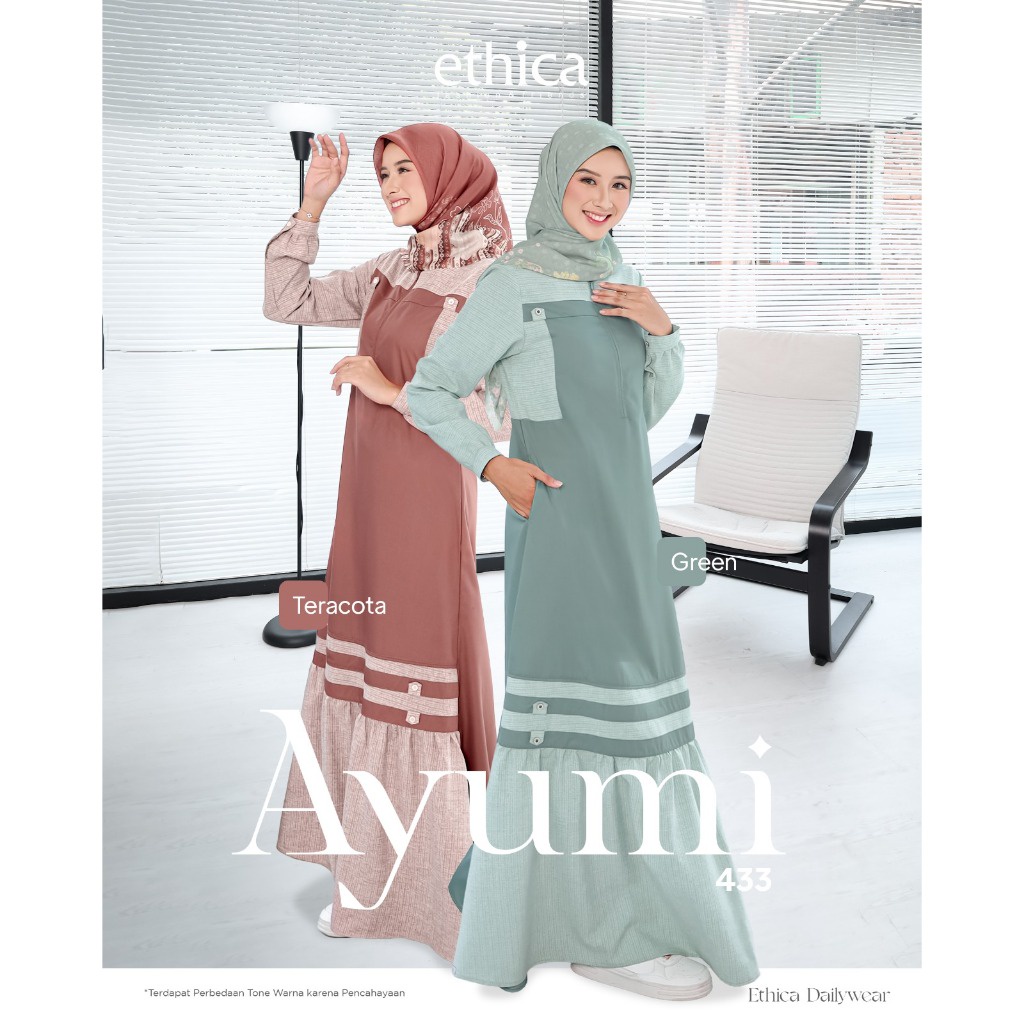 Ethica Gamis ผู้ใหญ่ Ayumi 433 ชุดเดรสมุสลิมผู้หญิง