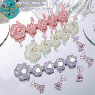 RENBG Claw ขาตั้งเล็บสําหรับกดบนเล็บ Aurora เรซิ่นแสดงชั้นวางเล็บจอแสดงผลผู้ถือแม่เหล็กเครื่องมือ TH