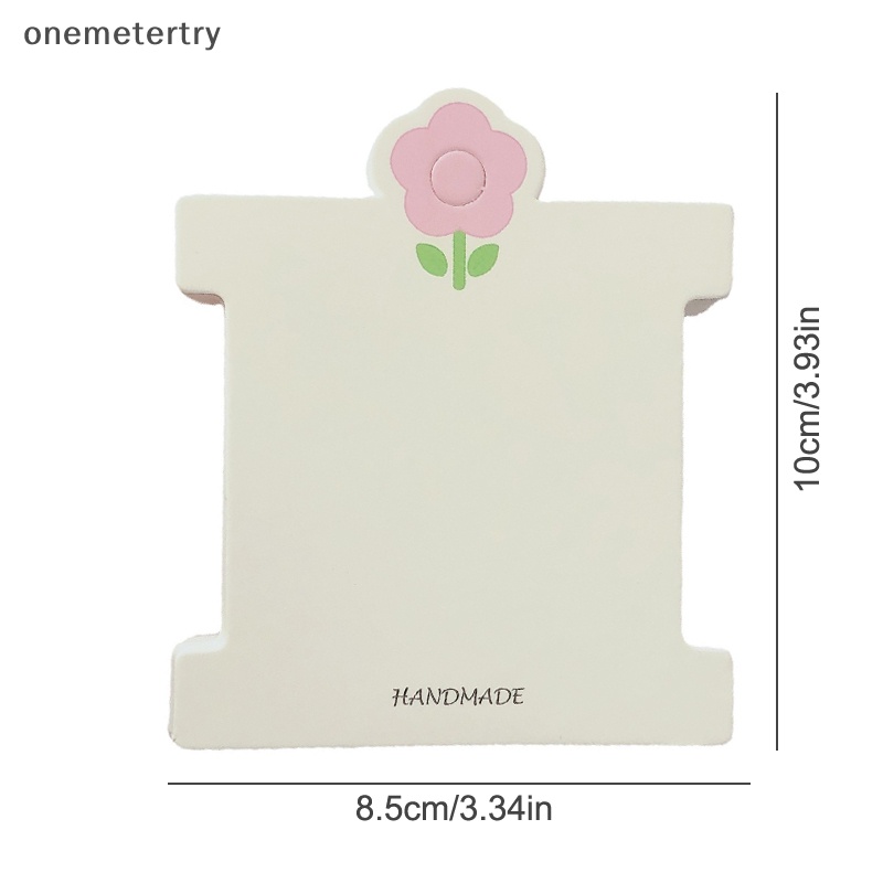 Onem ป้ายแท็กกระดาษแข็ง ลายดอกไม้ สีชมพู แฮนด์เมด DIY สําหรับแขวนกิ๊บติดผม เครื่องประดับ กิ๊บติดผม 50 ชิ้น