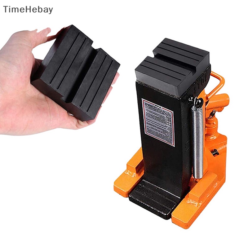 Timehebay แผ่นยางรองแม่แรงยกรถ สีดํา สําหรับตั้งพื้นรถยนต์ EN