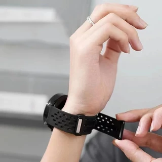 สายรัดซิลิโคนสําหรับ Garmin Venu 4 41 มม.45 มม.หัวเข็มขัดแม่เหล็กสายรัดข้อมือสร้อยข้อมือสําหรับ Garmin Venu 3/Venu 3s สร้อยข้อมือ