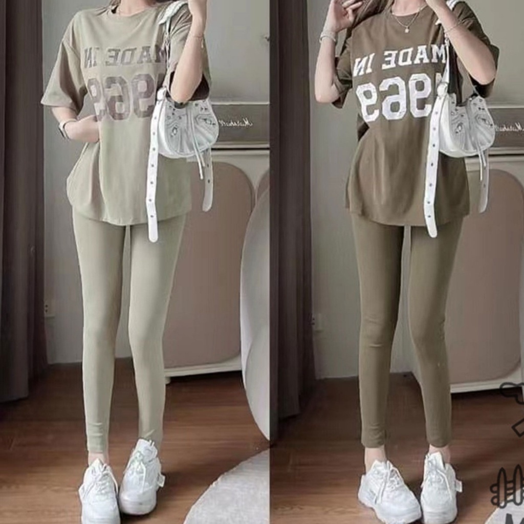 สาวอวบใส่ได้ ชุดเซ็ท2ชิ้น เสื้อครอปแขนยาว ซิปหน้ารูดได้+กางเกงขายาว มีกระเป๋า