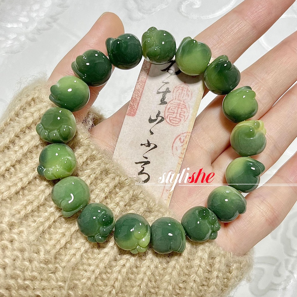 เครื่องประดับ สร้อยข้อมือ ประดับลูกปัด รูปอุ้งเท้าแมว สีสันสดใส ขนาด 12-13 มม. แฟชั่นสําหรับผู้หญิง