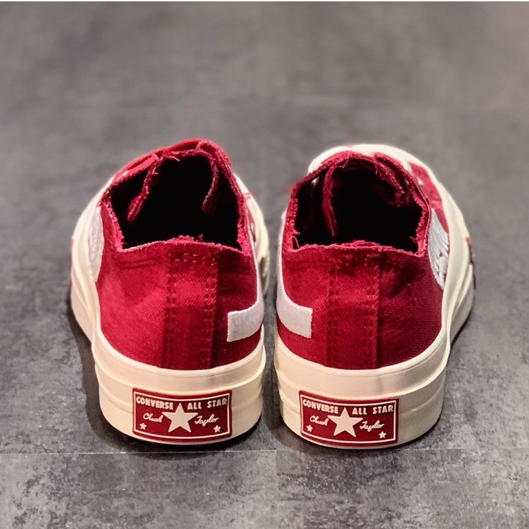 (spots)Kith x Coca-Cola x Converse Chuck 70 Low Low-Top Casual Sneakers Wine Red 36-44 รองเท้า free