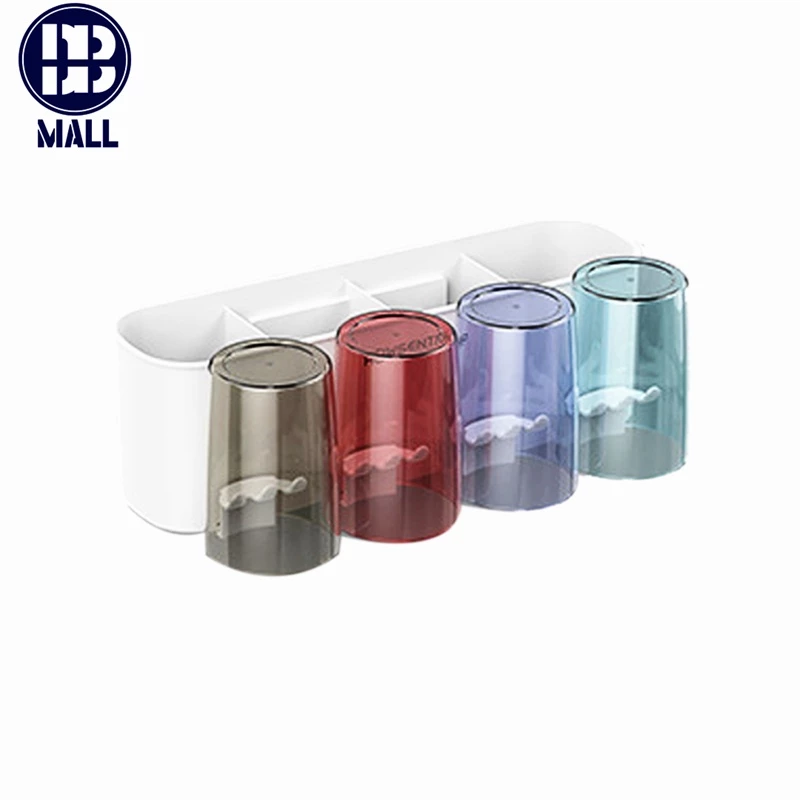 ชั้นวางที่เก็บแปรงสีฟัน แบบดูดติดผนัง ชั้นวางของในห้องน้ำ ชุดแปรงฟัน ที่ใส่แปรงสีฟัน อุปกรณ์จัดเก็บในห้อง
