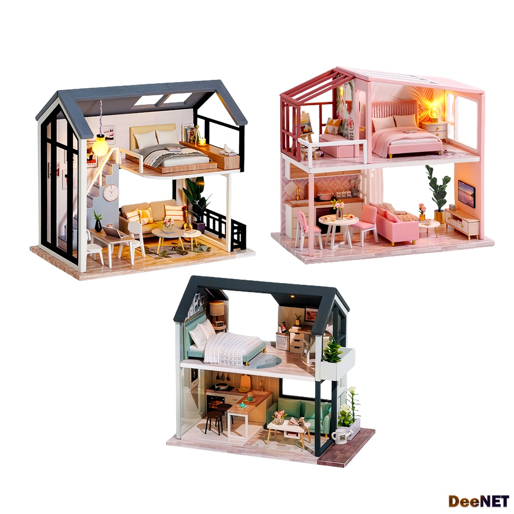 ห้องน่ารัก - ซีรีส์ The Nordic Apartment - QL-001 / QL-002 / QL-003 บ้านตุ๊กตา 3D DIY House