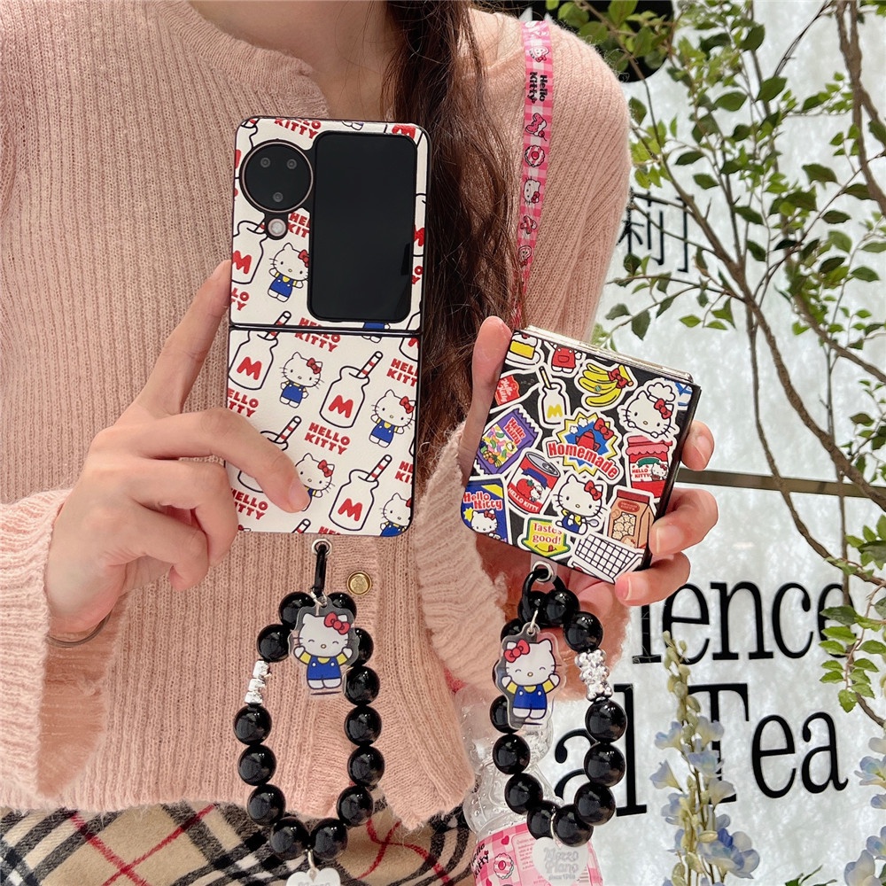 เคสโทรศัพท์มือถือหนังแข็ง ฝาพับ ลายแมวน่ารัก สําหรับ OPPO Find N3 N2 Flip 5G