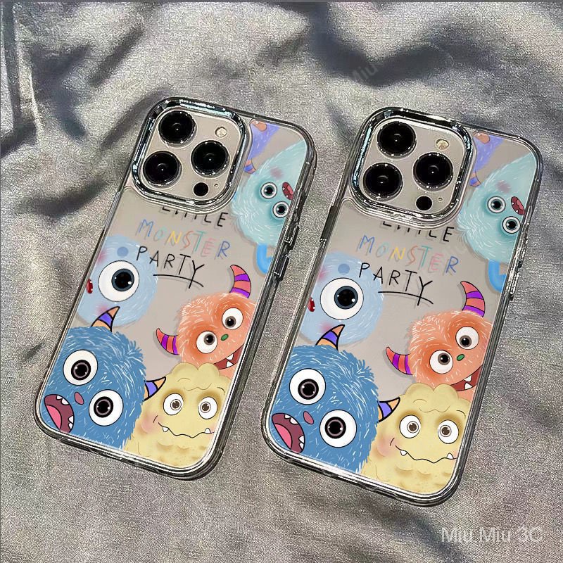 เคสโทรศัพท์มือถือแบบใส กันกระแทก ลายมอนสเตอร์น้อย สีสันสดใส สําหรับ iPhone 14 Pro Max 14 plus 13 Pro Max 13 Pro 11 Pro Max11 X XR Xs 7 plus 8 plus 2020