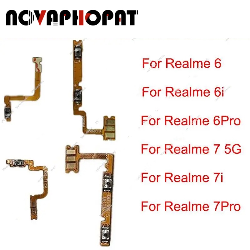 Power Volume Flex Cable สําหรับ Oppo Realme 6 6i 6Pro 7 7i 7Pro 4G 5G ปริมาณด้านข้าง Key Mini ปุ่ม F