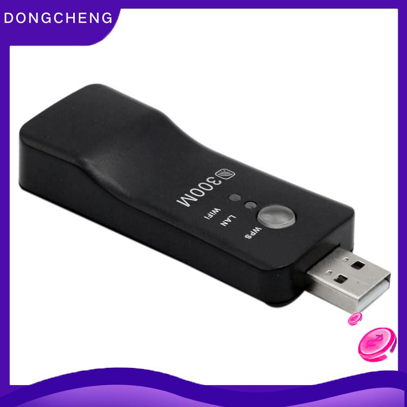 【dongchengmy2.th】อะแดปเตอร์รับสัญญาณไร้สาย Usb TV WiFi 300Mbps RJ45 WPS สําหรับ Samsung LG Sony Smart TV