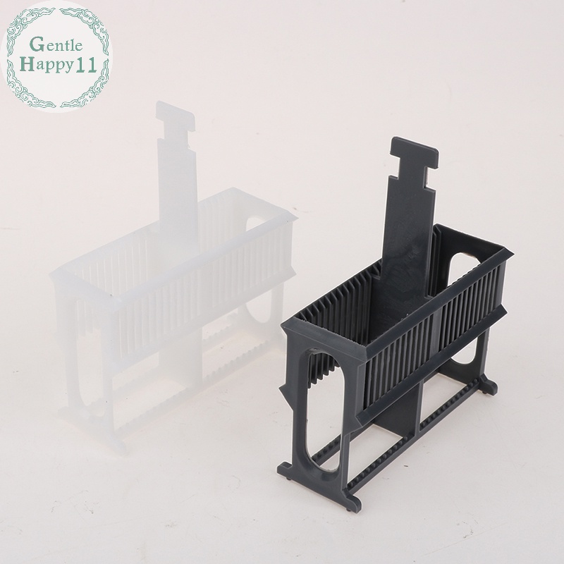 Gentlehappy 24 Slots Staining Jar Rack สําหรับกล้องจุลทรรศน์สไลด์,Slides Staining Rack ชุดจาน TH