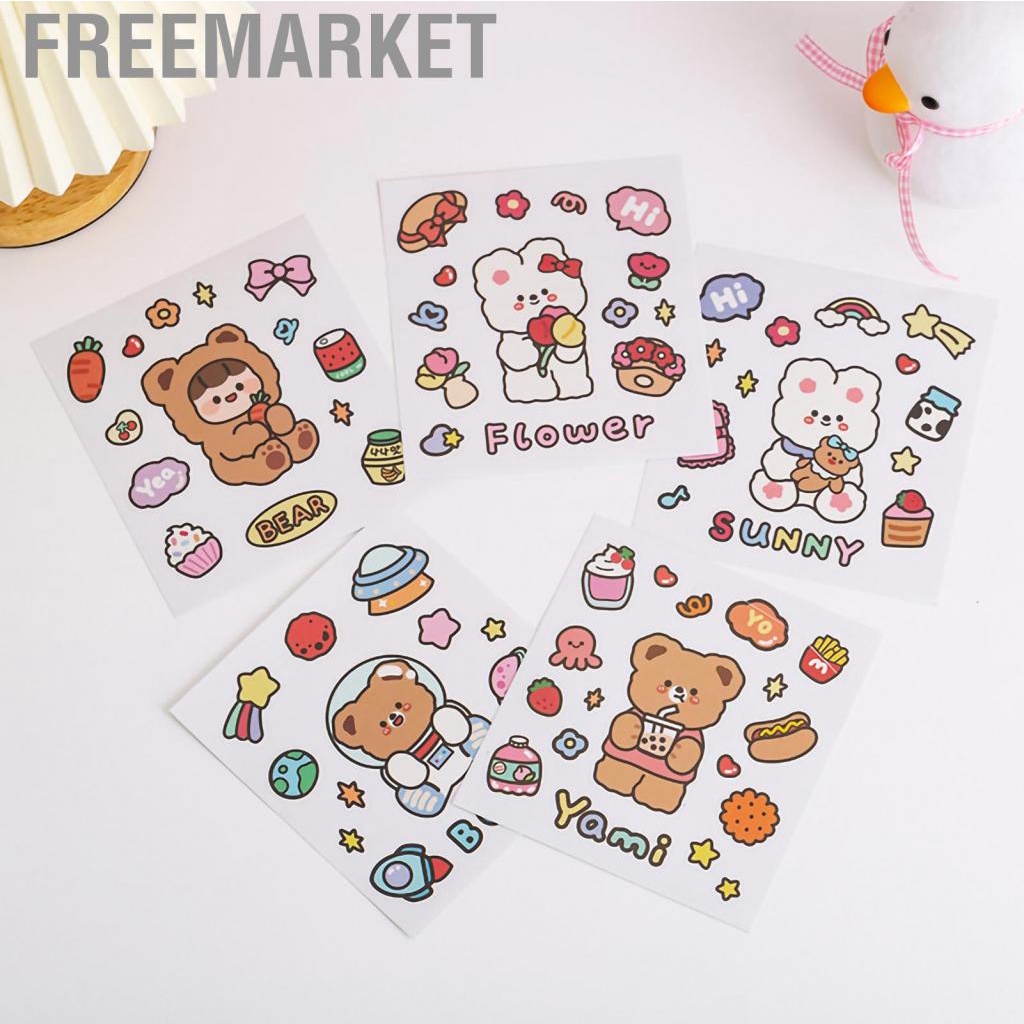 Freemarket Stickers Cartoon Cute Water Cup Hand Account Books Mobile Phone Shell Pvc