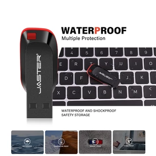 Jaster แฟลชไดรฟ์ USB 2.0 128GB ความเร็วสูง 64GB 32GB 16GB 8GB 4GB ขนาดเล็ก พกพาง่าย ความจุจริง ของขวัญธุรกิจ