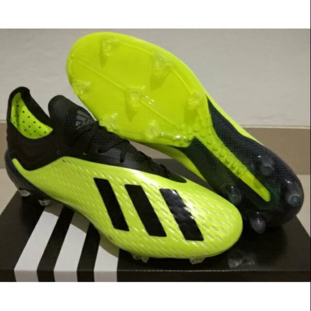 Adidas X18.1 รองเท้าฟุตบอลสีเหลืองสีดำ สันทนาการ