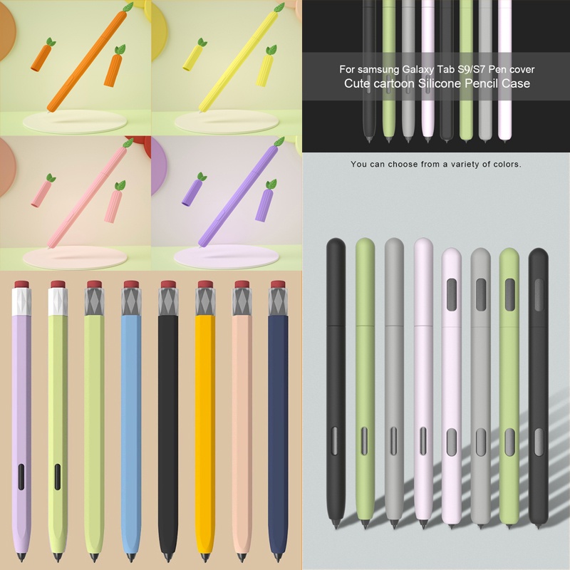 เคสสําหรับ Samsung Galaxy Tab S10 S9 S8 S7 FE S6 Lite Plus ซิลิโคนนุ่มพิเศษผู้ถือปากกาแขนลื่นฝาครอบป้องกัน
