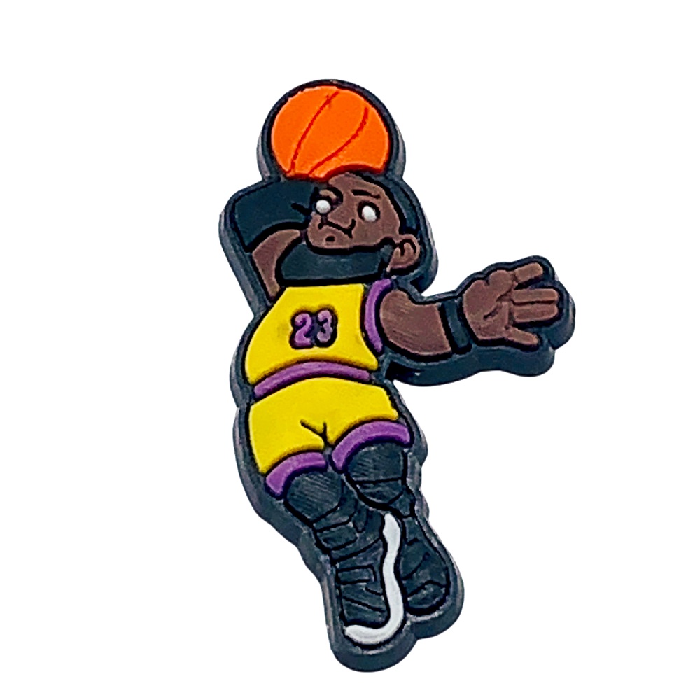 Croc Jibz NBA Professional Star Basketball Kobe Lakers DIY เข็มกลัดอุดตัน สําหรับรองเท้า Croc