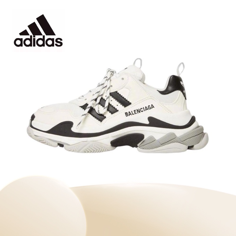 Adidas x Balenciaga "white/black" รองเท้าผ้าใบ ของแท้ 100%