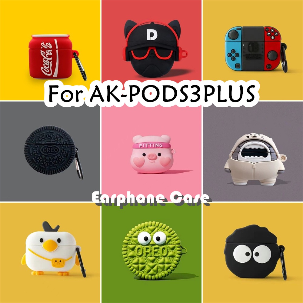 พร้อมส่ง! นําไปใช้กับ Asaki AK-PODS3 เคส Case เคสหูฟัง รูปแบบสามมิติที่สร้างสรรค์ ซิลิโคนนุ่ม เคส เค