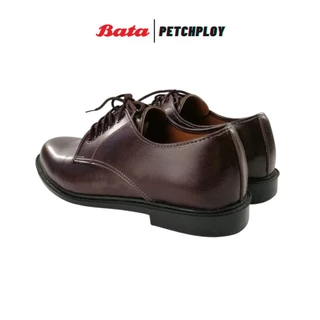 Bata คัชชูหนัง สีน้ำตาล แบบผูกเชือก บาจาของแท้ รองเท้าทางการ รุ่น 4782