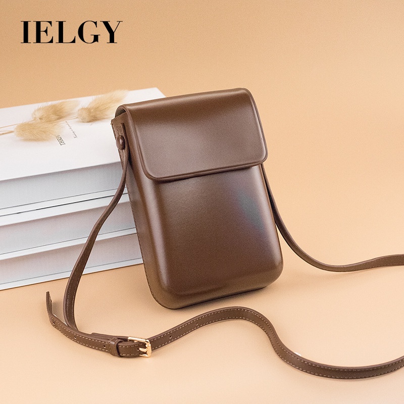 IELGY พร้อมส่ง กระเป๋าสะพายไหล่ กระเป๋าโทรศัพท์ หนัง PU สไตล์เกาหลี แฟชั่นสําหรับผู้หญิง