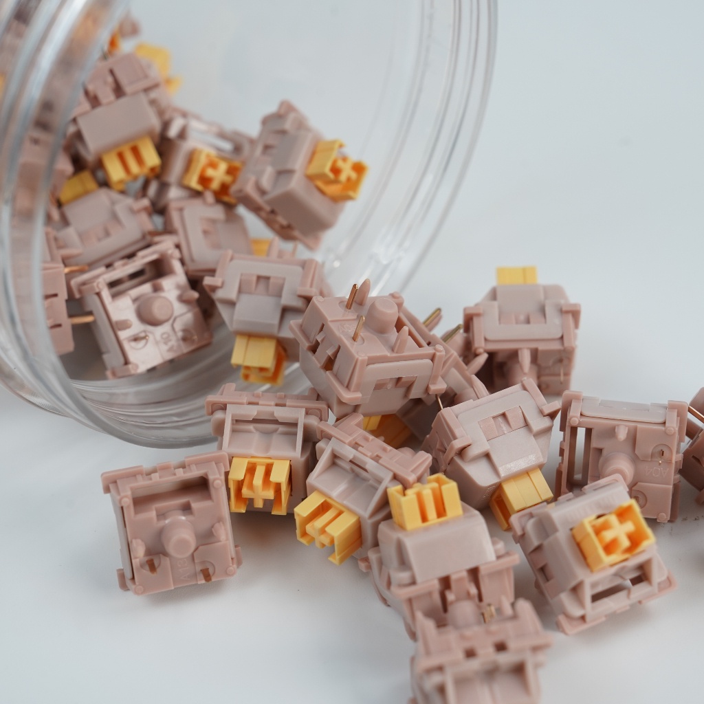 Outemu Upgrade V2 Switch Silent Peach/Lemon Switch สวิตช์อัพเกรด V2 เสียงเงียบ ลายพีช เลม่อน 5 Pins DIY สําหรับคีย์บอร์ด Mechancial