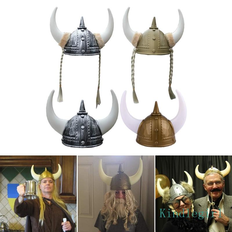 King หมวกกันน็อคคอสเพลย์ Viking พร้อมแตร สําหรับผู้ใหญ่