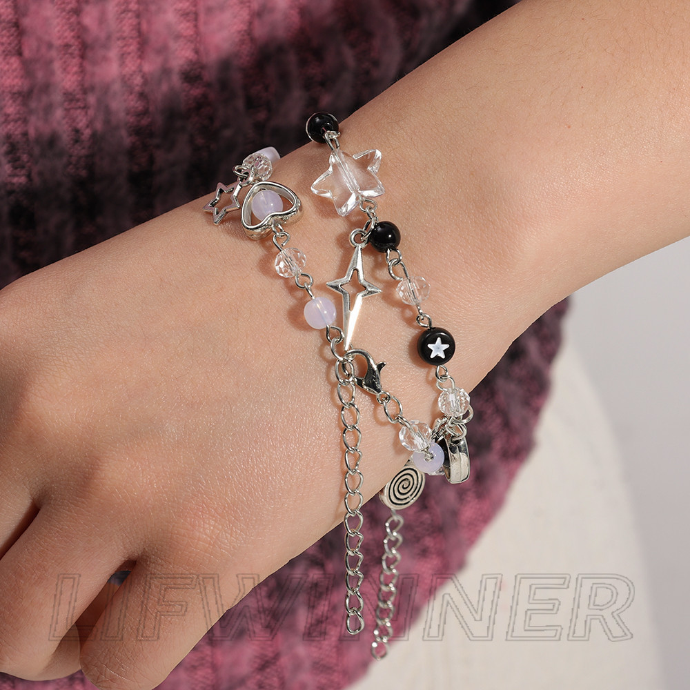 Sweet Cool - เครื่องประดับ - กําไลข้อมือลูกปัด - สําหรับเด็กผู้หญิง - Y2K - ของขวัญวันวาเลนไทน์