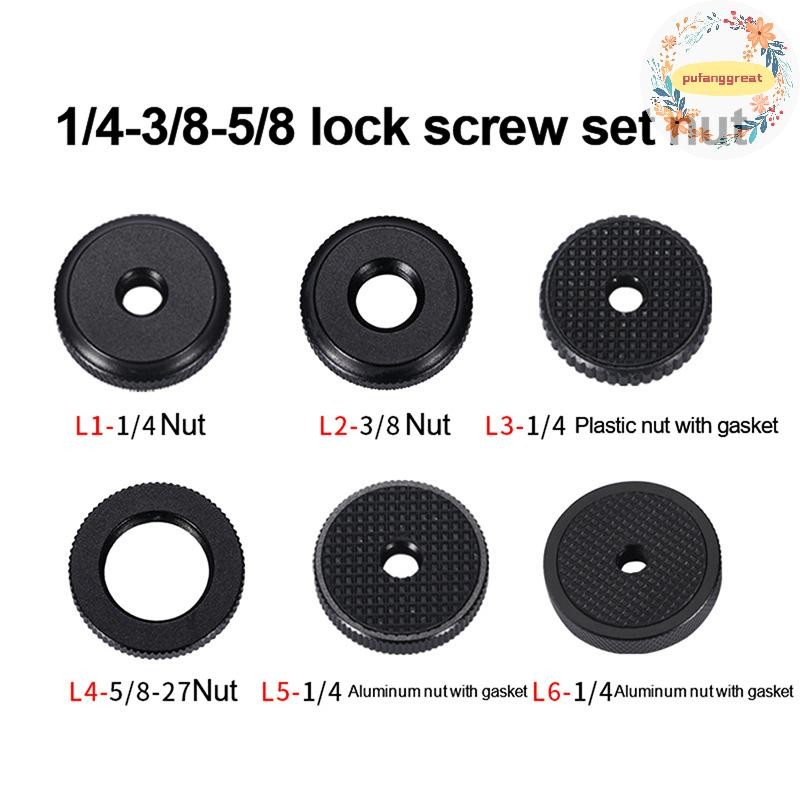 Pufanggreat สกรูกล้อง 1/4 3/8 5/8 นิ้ว Nut อุปกรณ์เสริมการถ่ายภาพ Hot Shoe Seat Lock Knob Flash Stand Mount Adapter สําหรับ Dslr ขาตั้งกล้อง Selfie Stick TH