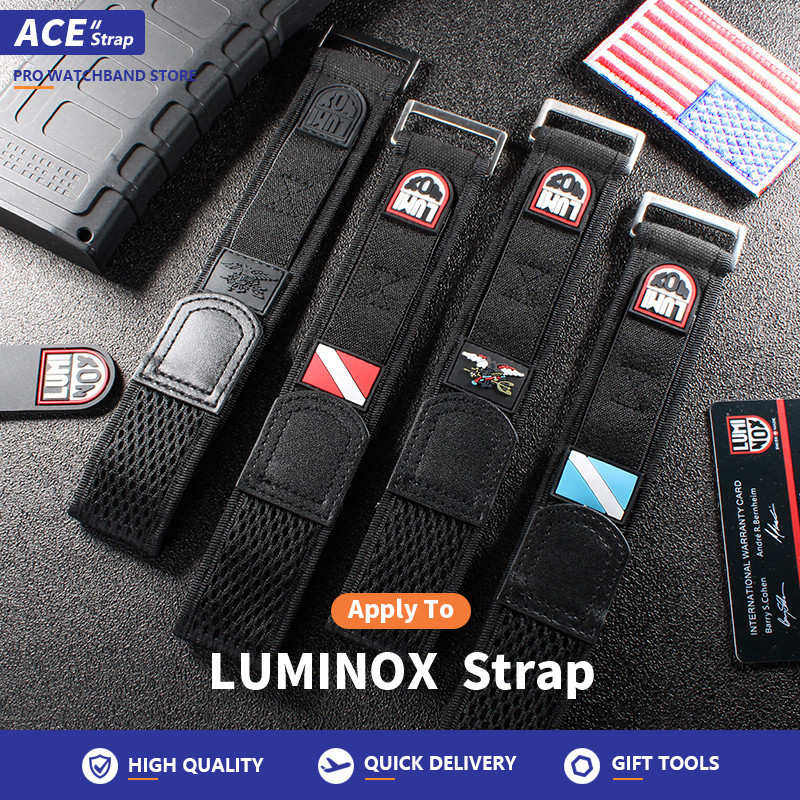 เหมาะสำหรับสายนาฬิกา LUMINOX ผ้าไนลอน สายรัด Velcro 20mm 22mm 23mm เหมาะสำหรับรุ่น 3050 3950