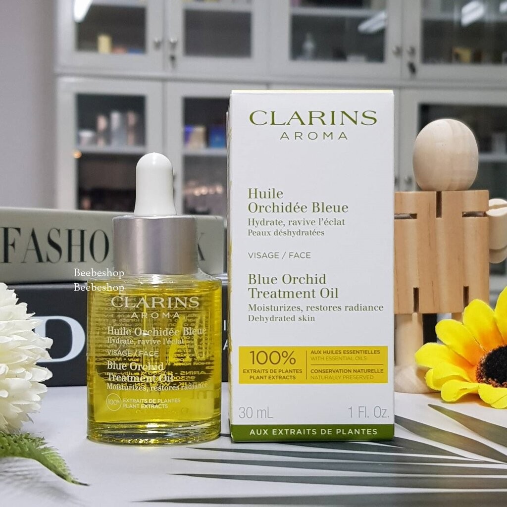 set ฟรีแถม Clarins Blue Orchid / Santal / Lotus Face Treatment Oil 30ml ทรีทเม้นท์ออย