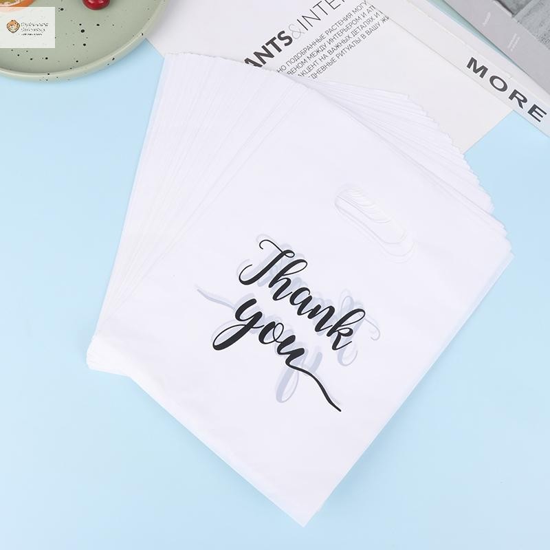 ปลาค็อด 100ชิ้นขอบคุณถุงของขวัญพลาสติกถุงขนมแต่งงานกระเป๋าช้อปปิ้ง ค มาถึง กระเป๋าแต่งงานงานเลี้ยงวันเกิดตกแต่งใหม่