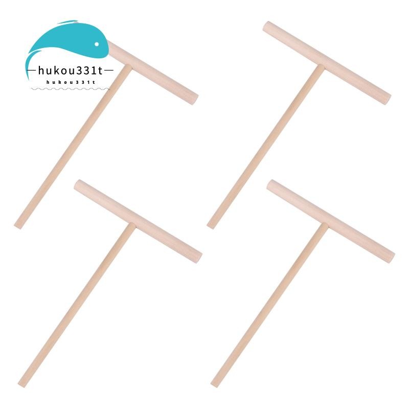 4 ชิ้น T Shape Crepe Maker Pancake Batter ไม้ Spreader Stick, ไม้ Crepe เครื่องมือ, Crepe Spreaders 