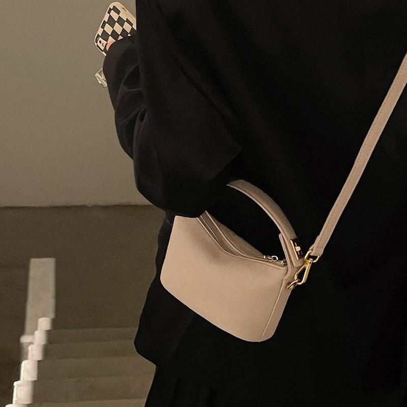 แฟชั่น ใหม่ Monochrome กระเป๋าถือเกาหลีรุ่นอินเทรนด์ผู้หญิง PU หนัง Crossbody กระเป๋า Casual อเนกประสงค์ Commuting - รูปที่ 2