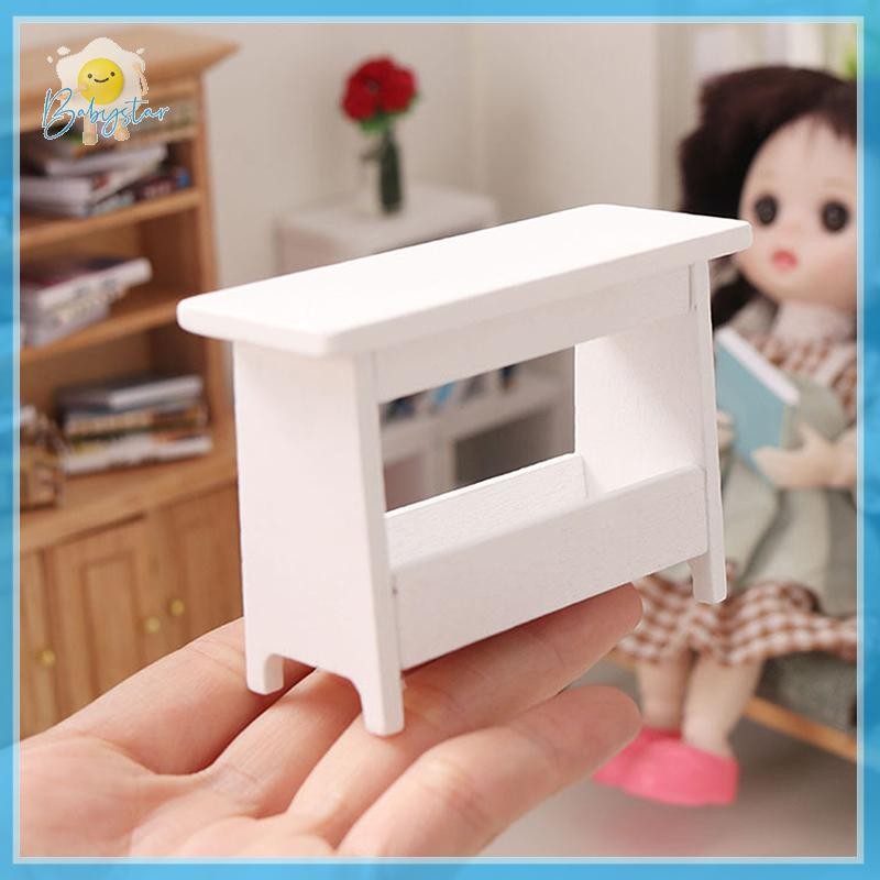 [InthehotT] 1:12 Dollhouse Stool Desk Table Model Cabinet Bookshelf Decor [ใหม่]