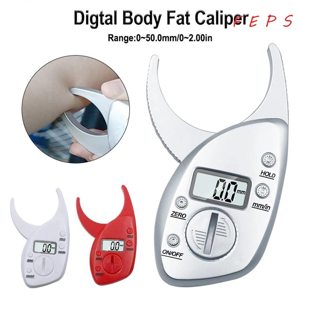 Feps Body Fat Caliper เครื่องวัดไขมันอิเล็กทรอนิกส์ การวัดเครื่องวิเคราะห์แบบพับได้ Digital Skinfold Slimming จอแสดงผล LCD