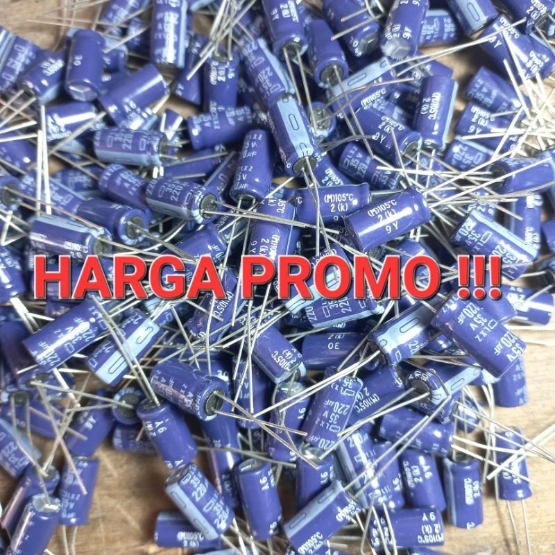 เอลโกะ !!! 220UF 35V elco 220UF/35V 220 uf 35 v nippon chemicon ตัวเก็บประจุตัวเก็บประจุ Fajar elect