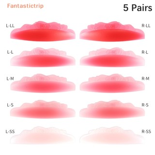 Fantastictrip 5 คู่ แผ่นซิลิโคนดัดขนตา สําหรับยกขนตา ซิลิโคน ดัดขนตา แผ่นยก สําหรับขนตา แต่งหน้า เครื่องมือความงาม แฟชั่น