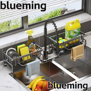 Blueming2 ชั้นวางอ่างล้างจาน สเตนเลส อเนกประสงค์ พร้อมถาดระบายน้ํา และที่วางฟองน้ํา สําหรับห้องครัว