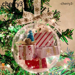 Cherry3 ลูกบอลใส ขนาดเล็ก สําหรับตกแต่งบ้าน ต้นคริสต์มาส