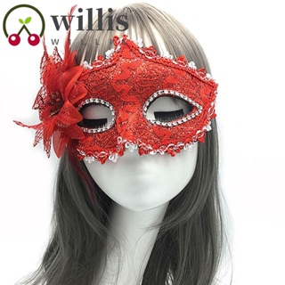 Willis หน้ากากคอสเพลย์ ปาร์ตี้ฮาโลวีน คริสต์มาส ตลก อุปกรณ์ประกอบฉาก พร็อพตกแต่งงานพรอม ปาร์ตี้ หน้ากากผู้หญิง ฮาโลวีน ปาร์ตี้ หน้ากากครึ่งหน้า หน้ากากตา