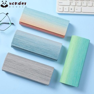 Wonder กล่องเก็บแว่นตากันแดด หนัง PU สีรุ้ง เรียบง่าย สําหรับผู้ชาย